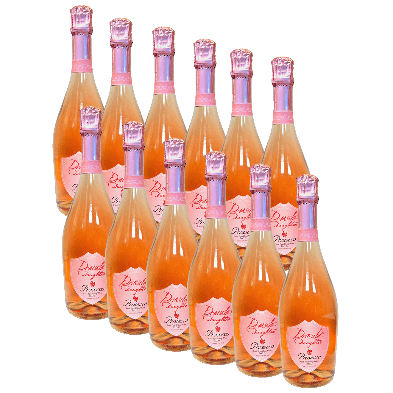 Dracula's Daughter Prosecco Rosé 12 Bottle Platinum Celebration Special